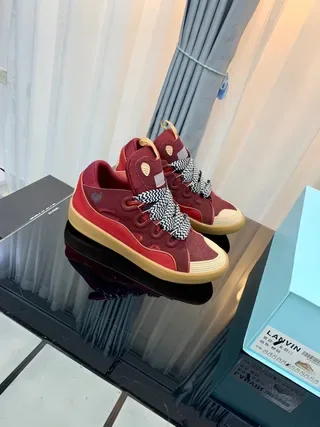 Lanvin Runner Red and Cream Lifestyle Sneakers 4
