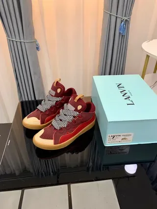 Lanvin Runner Red and Cream Lifestyle Sneakers 5