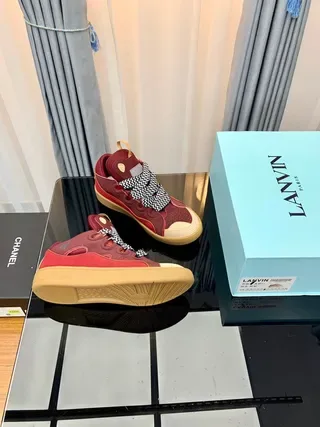 Lanvin Runner Red and Cream Lifestyle Sneakers 6