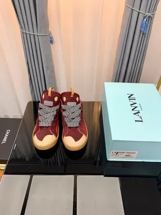 Lanvin Runner Red and Cream Lifestyle Sneakers 7