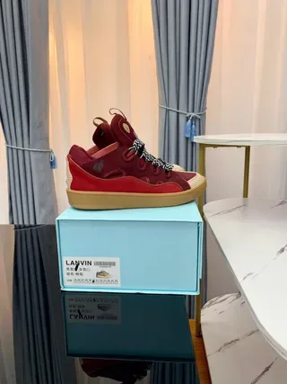 Lanvin Runner Red and Cream Lifestyle Sneakers 8