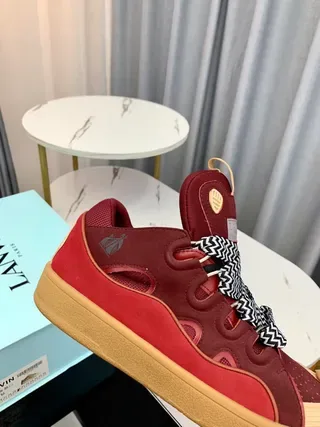 Lanvin Runner Red and Cream Lifestyle Sneakers 9