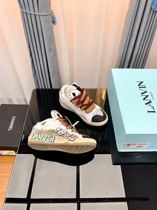 Lanvin White Multicolor High-Top Studded Lifestyle Sneakers 3