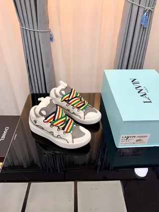 Lanvin 白色多色无鞋带弹性带生活方式运动鞋 1