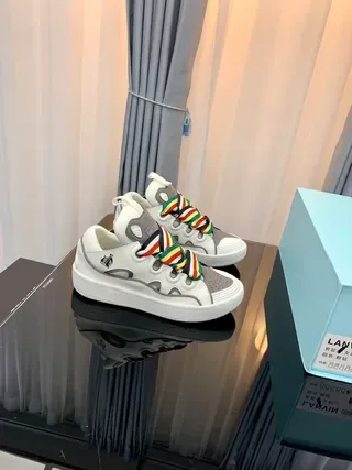 Lanvin 白色多色无鞋带弹性带生活方式运动鞋 3