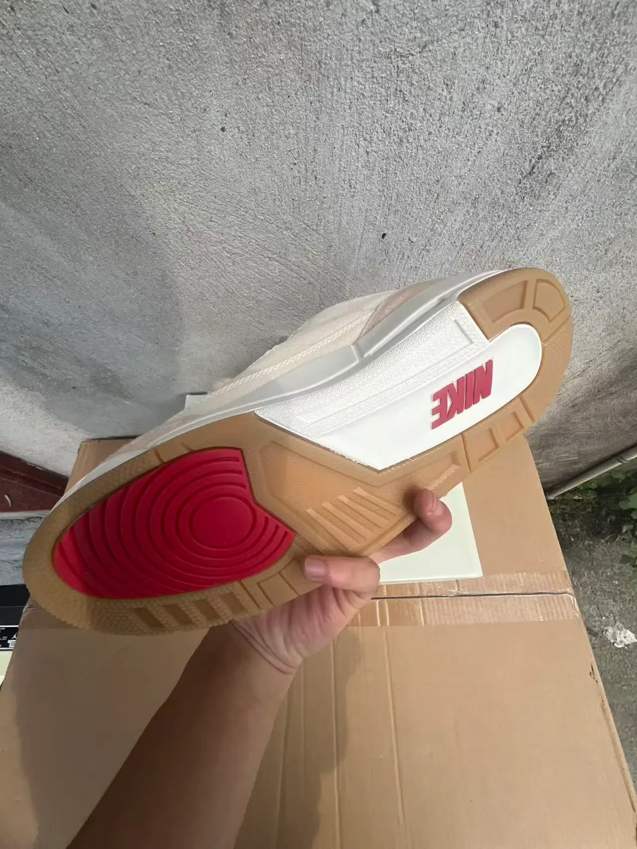 Levi's Beige Red High-Top Canvas-Suede Hybrid Upper Sneakers 6