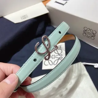 Loewe Anagram Belt Mint Green Leather Belt