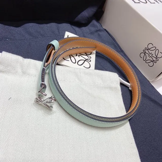 Loewe Anagram Belt Mint Green Leather Belt 2