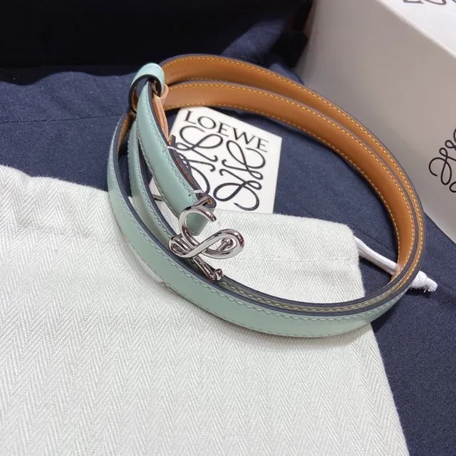 Loewe Anagram Belt Mint Green Leather Belt 3