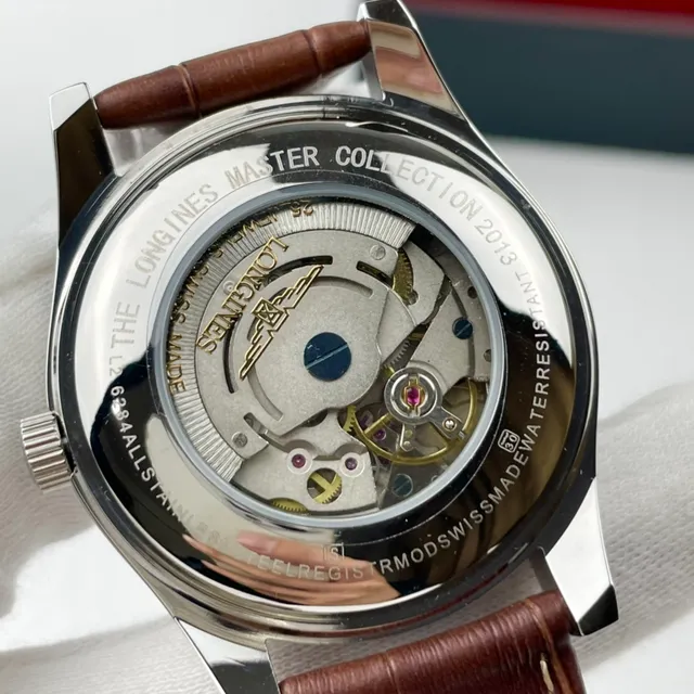 Longines Black Brown Classic Dress Roman Numeral Hour Markers Mechanical Watch 3