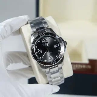Longines Hydroconquest Black Dial Stainless Steel Mechanical Watch