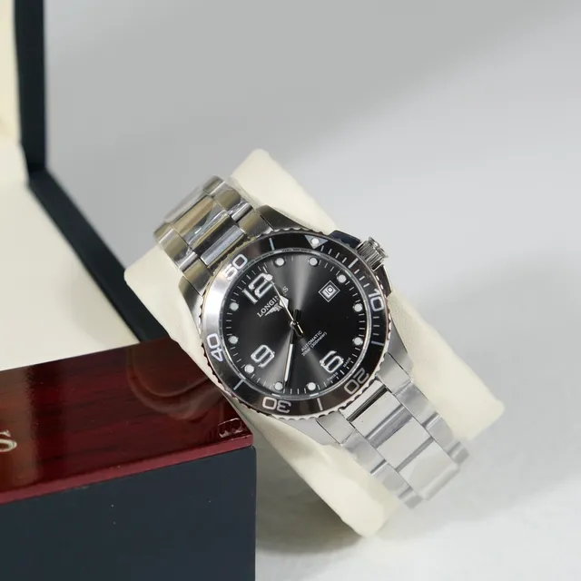 Longines Hydroconquest Black Dial Stainless Steel Mechanical Watch 5