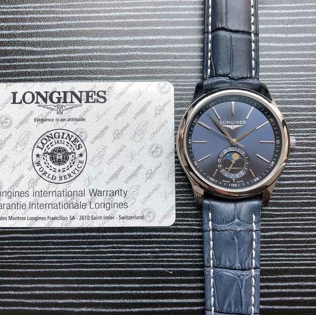 Longines Master Collection Moonphase Silver Case White Dial Mechanical Watch 2