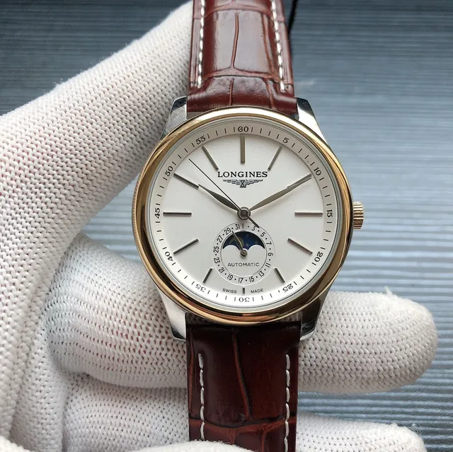 Longines Master Collection Moonphase Silver Case White Dial Mechanical Watch 7
