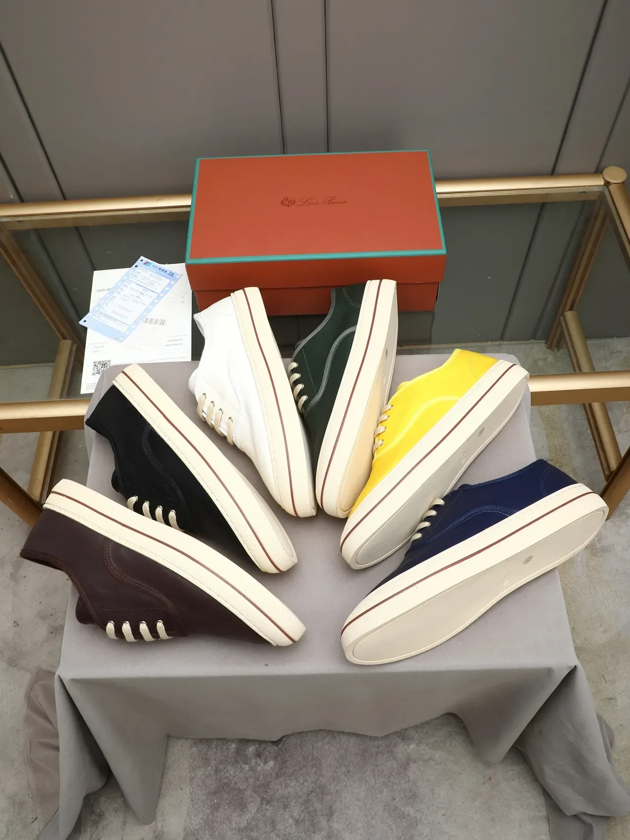 Loro Piana White Leather Low-Top Casual Shoe 2