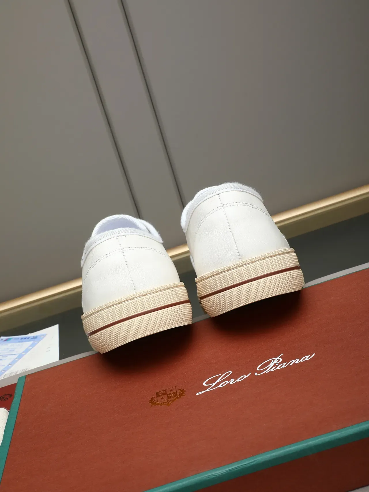 Loro Piana White Leather Low-Top Casual Shoe 4