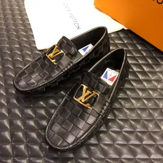 Louis Vuitton America's Cup Checkered Damier Mocassins