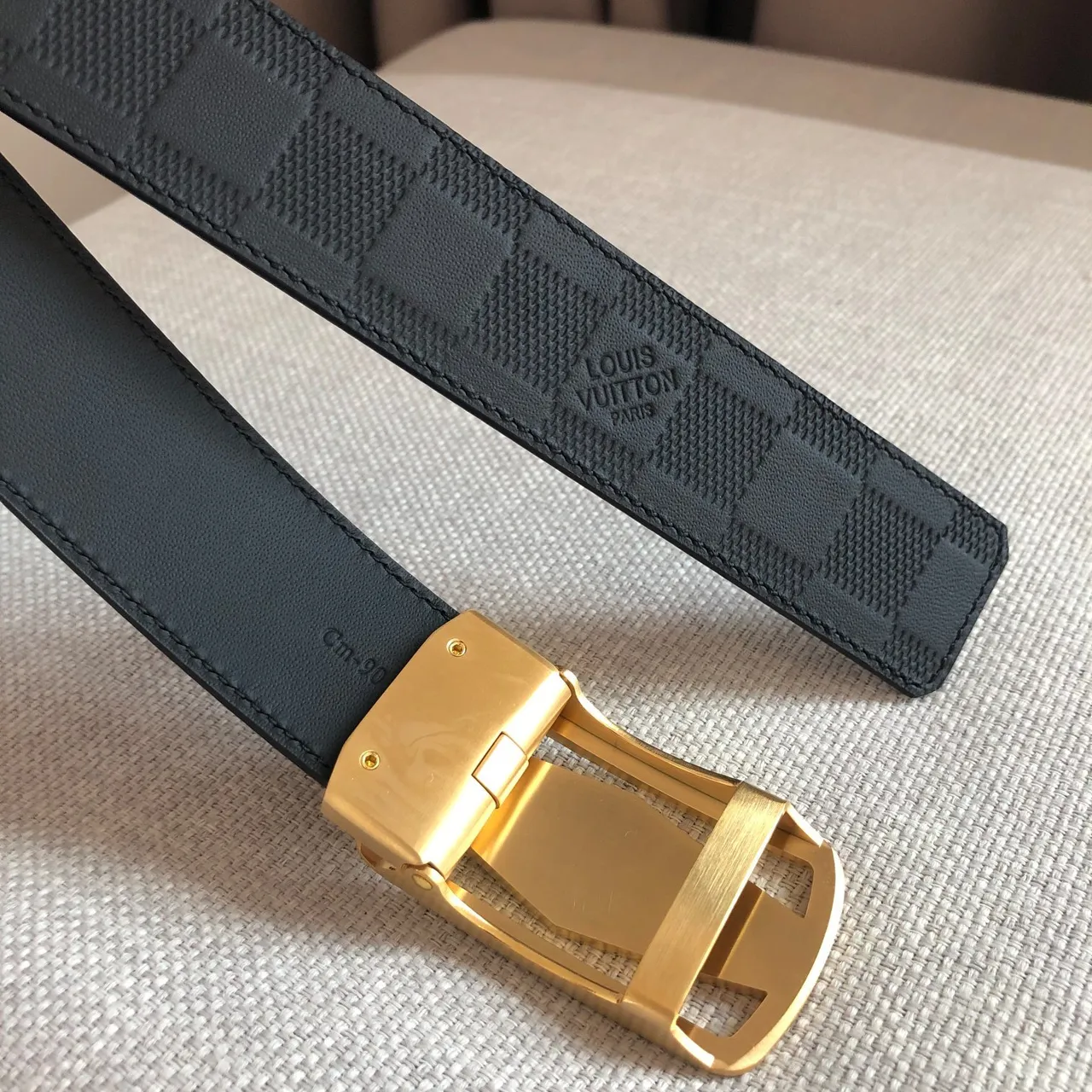 Louis Vuitton Automatic Belt Damier Graphite Leather Belt 2