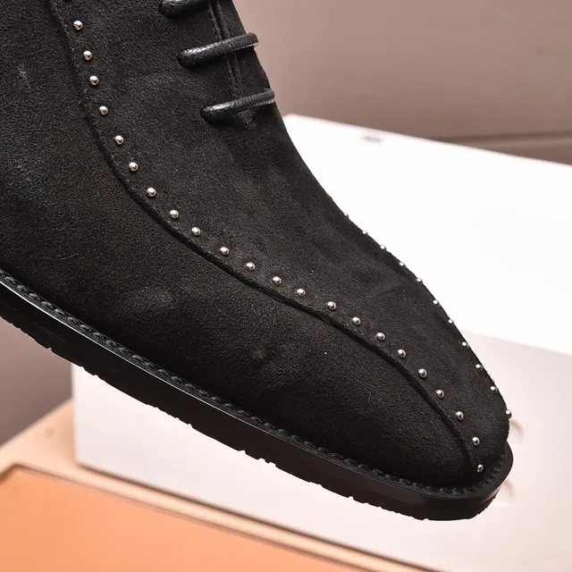 Louis Vuitton Black Brown Suede Full Perforations Brogue 4