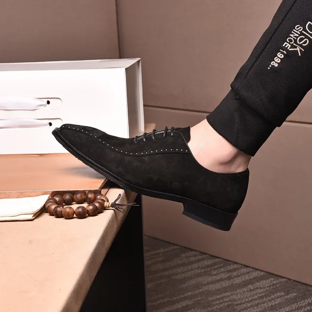 Louis Vuitton Black Brown Suede Full Perforations Brogue 7