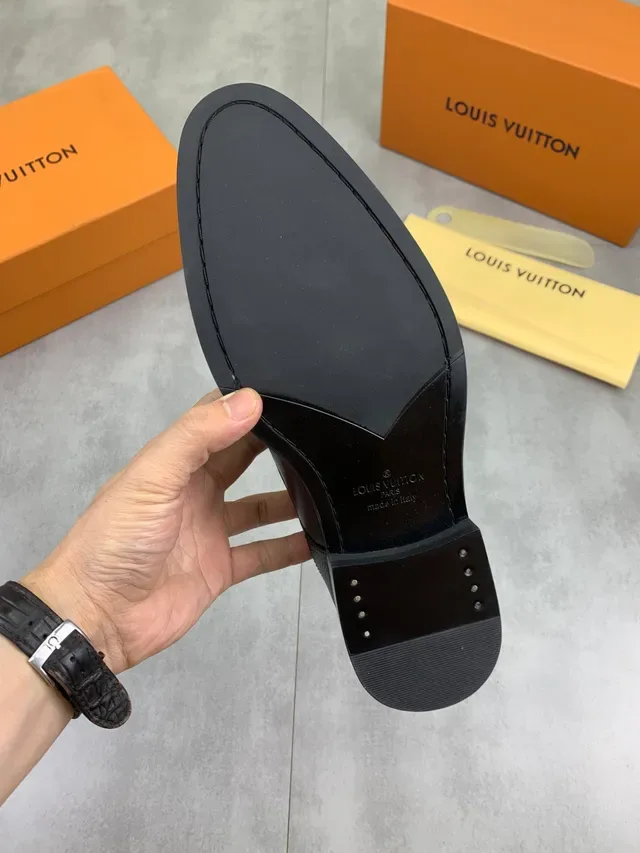 Louis Vuitton Black Cap Toe Oxford Shoes 2