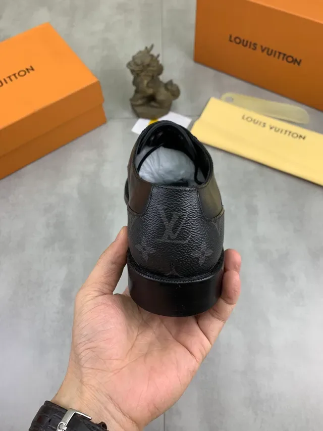 Louis Vuitton Black Cap Toe Oxford Shoes 3
