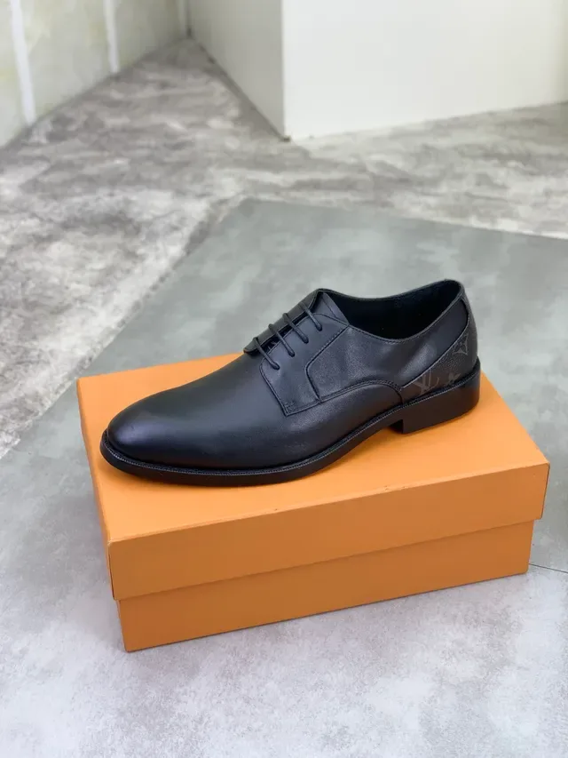 Louis Vuitton Black Cap Toe Oxford Shoes 4