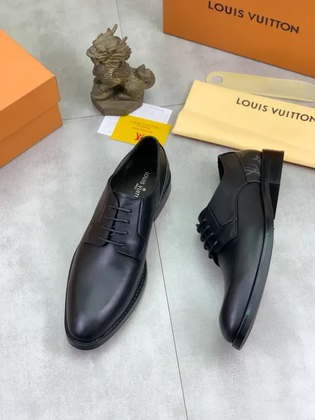 Louis Vuitton Black Cap Toe Oxford Shoes 5