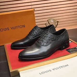 Louis Vuitton Black Cap-Toe Oxford Shoes