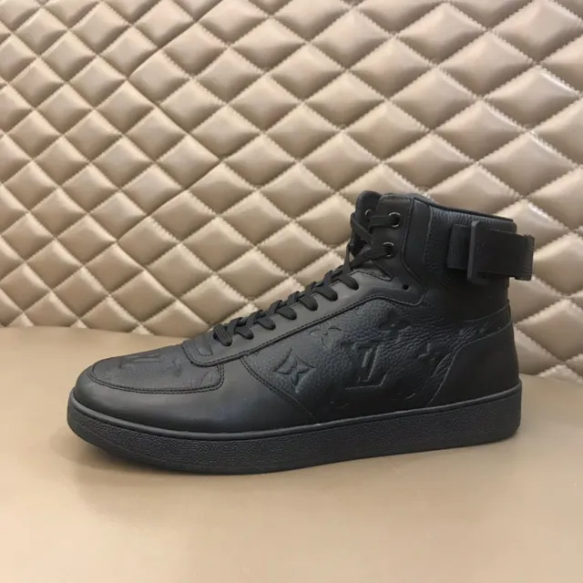 Louis Vuitton Black Monogrammed Leather High-Top Lifestyle Sneakers 4