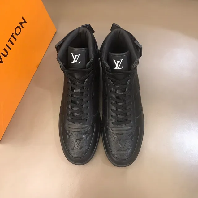 Louis Vuitton Black Monogrammed Leather High-Top Lifestyle Sneakers 8