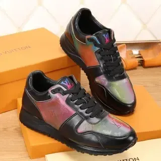 Louis Vuitton Negro Multicolor Cuero Iridiscente Monogram panel Zapatillas Lifestyle