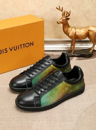 Louis Vuitton Black Multicolor Low-Top Leather Upper Lifestyle Sneakers 3