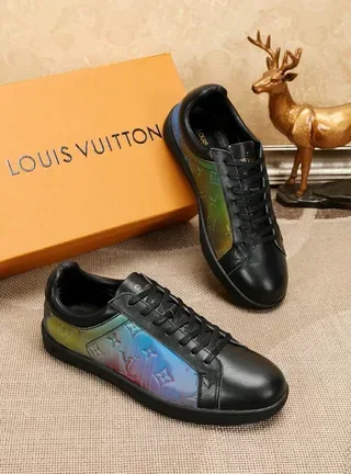 Louis Vuitton Black Multicolor Low-Top Leather Upper Lifestyle Sneakers 4
