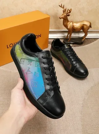Louis Vuitton Black Multicolor Low-Top Leather Upper Lifestyle Sneakers 5