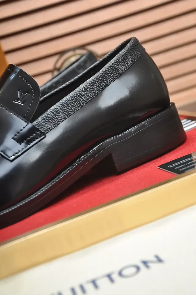 Louis Vuitton Black Polished Leather Monogrammed Strap Loafer 3