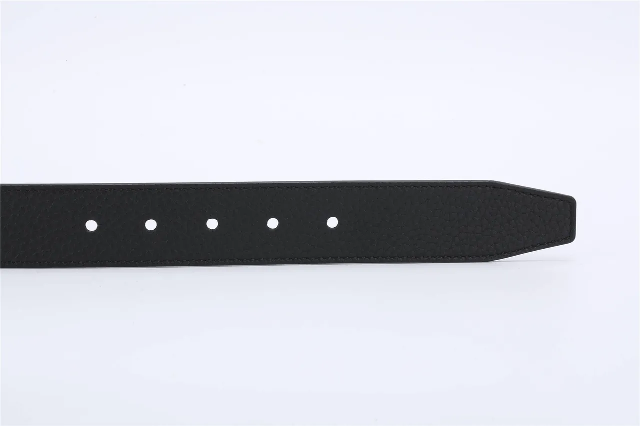 Louis Vuitton Black Silver Pebbled Rectangular Buckle Leather Belt 9