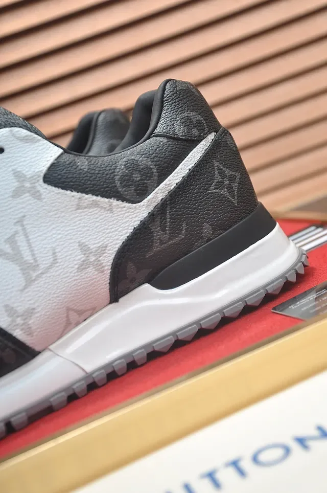 Louis Vuitton Black White Monogram Leather Panelled Upper Lifestyle Sneakers 2