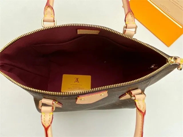 Louis Vuitton Brown Beige Monogram Canvas Structured Silhouette Boston Bag 5