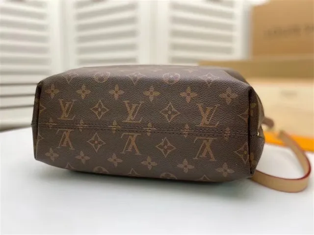 Louis Vuitton Brown Beige Monogram Canvas Structured Silhouette Boston Bag 7