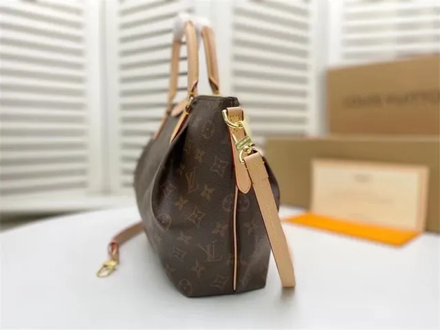 Louis Vuitton Brown Beige Monogram Canvas Structured Silhouette Boston Bag 8