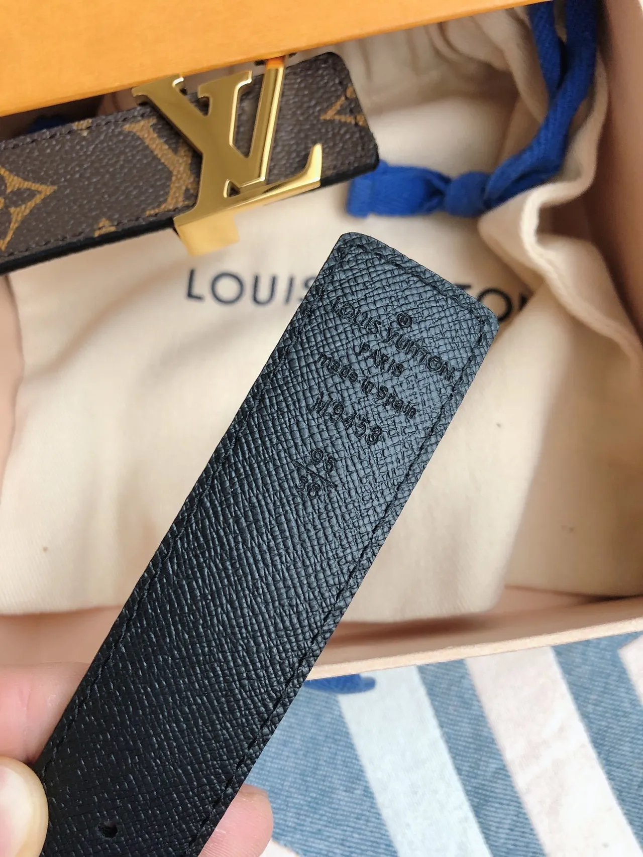 Louis Vuitton 棕金 Monogram Canvas LV Buckle 皮带 4