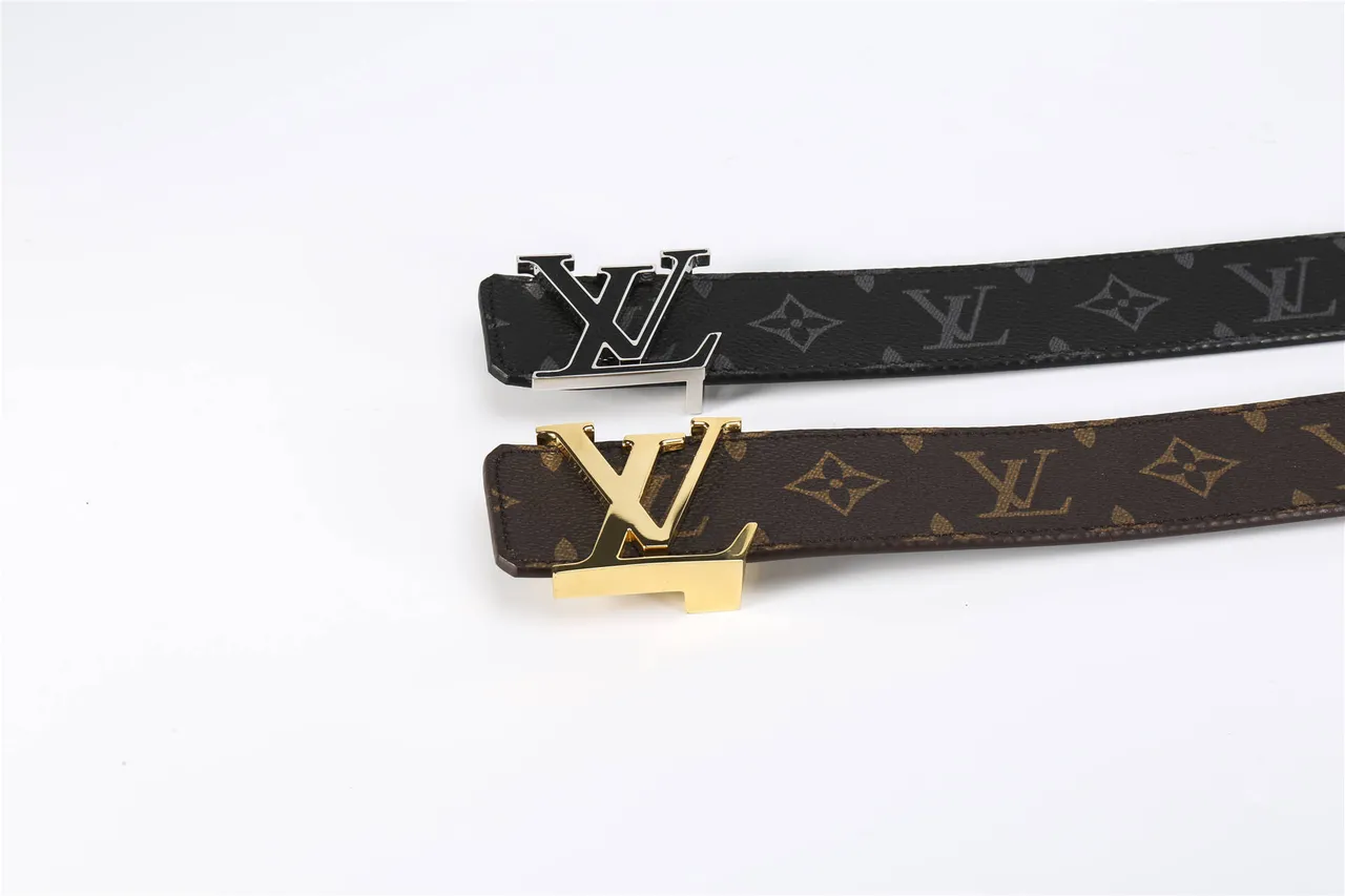 Louis Vuitton Marron Doré Monogramme Toile LV Boucle Cuir Courroie 3