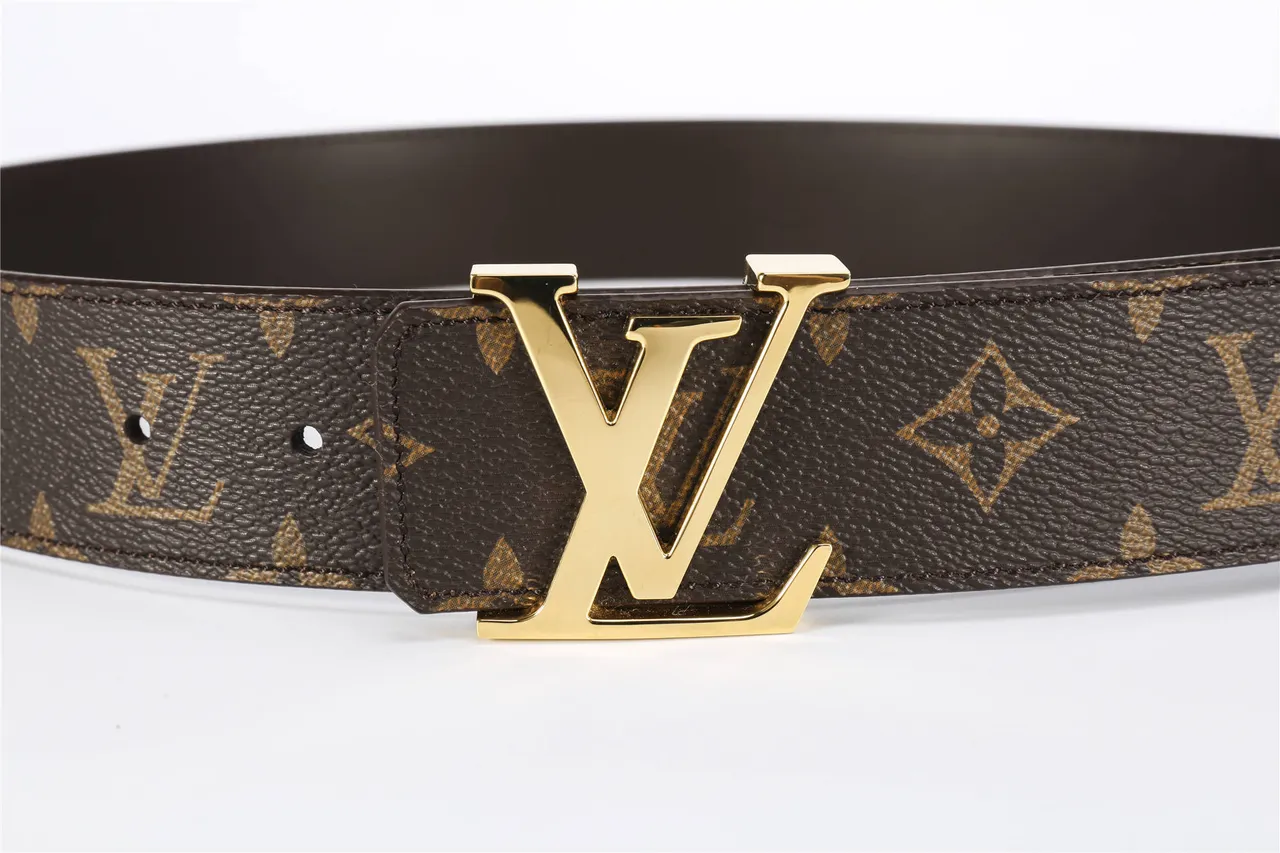 Louis Vuitton Marron Doré Monogramme Toile LV Boucle Cuir Courroie 7