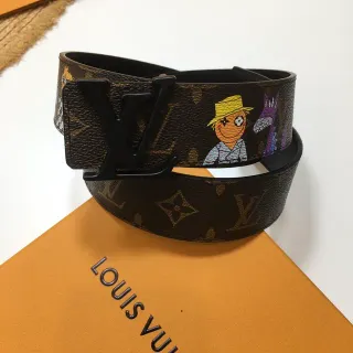 Louis Vuitton Brown Multicolor Monogram Canvas Reversible Leather Belt