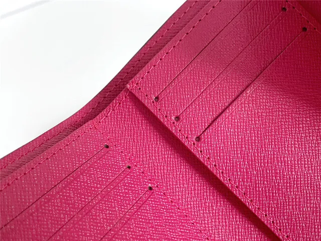 Louis Vuitton Brown Pink Damier Ebène Canvas Envelope Flap Short Wallet 4