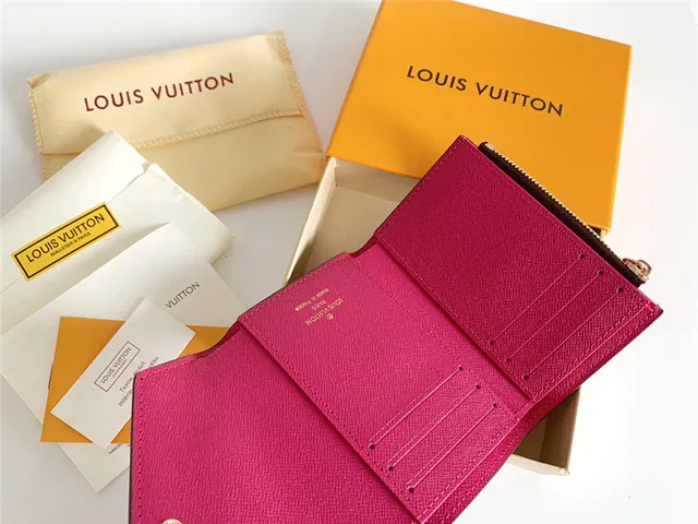 Louis Vuitton Brown Pink Damier Ebène Canvas Envelope Flap Short Wallet 6