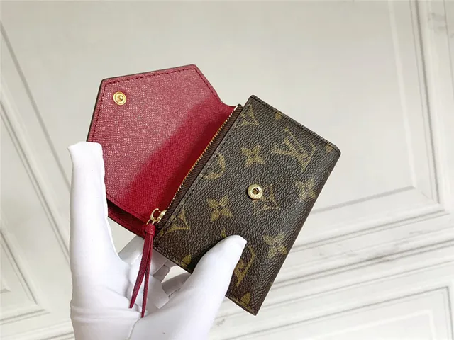 Louis Vuitton Brown Pink Damier Ebène Canvas Envelope Flap Short Wallet 15
