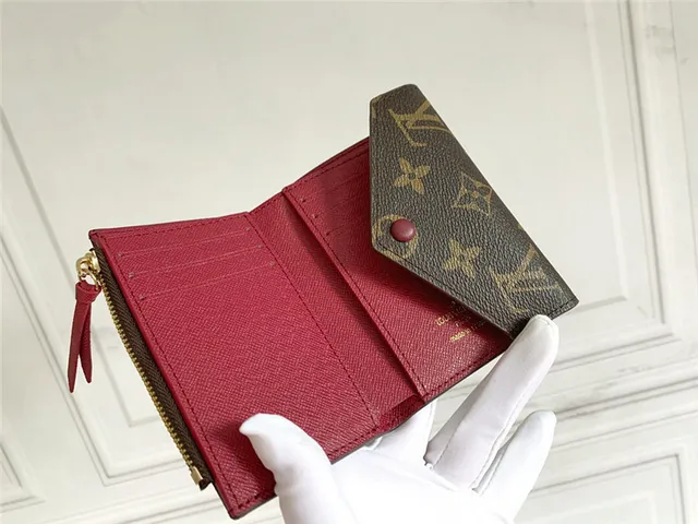 Louis Vuitton Brown Pink Damier Ebène Canvas Envelope Flap Short Wallet 16