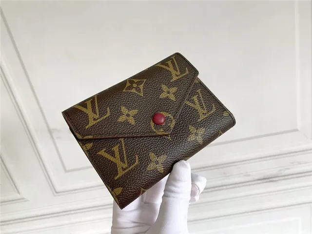 Louis Vuitton Brown Pink Damier Ebène Canvas Envelope Flap Short Wallet 18
